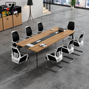 Table de formation professionnelle, meuble de bureau moderne, long, négociation - Product Image 4