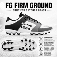 Chaussures de football personnalisées OEM, marque privée, chaussures de football FG pour hommes, logo personnalisé, fabricant pour terrain ferme