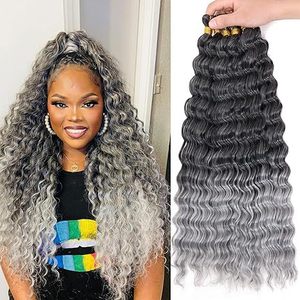 Extensions de <span class=keywords><strong>cheveux</strong></span> synthétiques pour femmes européennes et américaines, tresses longues bouclées Deep Wave 18-24 pouces, style bohème, pour tressage au crochet et dreadlocks - Product Image 5
