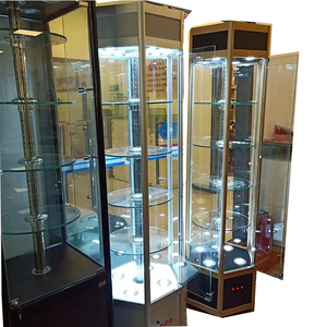 Vitrina Giratoria Hexagonal <span class=keywords><strong>de</strong></span> Vidrio/Vitrina Giratoria para Relojes/Exhibidor Interior para Joyerías, Diseño <span class=keywords><strong>de</strong></span> Mostrador - Product Image 2