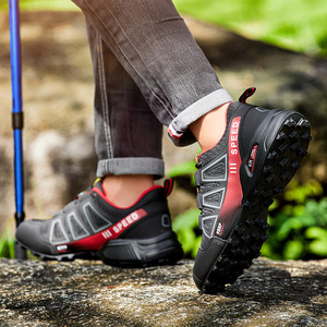 Zapatos de senderismo para hombre, parte superior sintética de verano, forro de malla, suela de goma, entresuela EVA antideslizante, punta redonda, talla 13 - Product Image 2