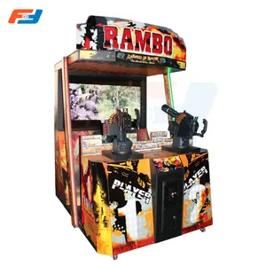 Produsen Guangdong dua orang Doble Gatling Simulator Gun game menembak mesin permainan Arcade