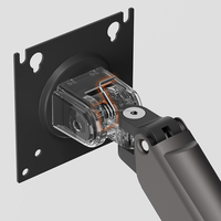Support d'ordinateur portable en aluminium réglable, bras de moniteur Vesa, support de levage, support de fixation, écrans de 17 à 32 pouces, 75x75/100x100 mm, charge de 11 kg