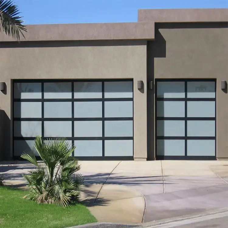 Новая американская Современная входная дверь гаража с вентиляционным отверстием США складская стеклянная дверь гаража с дистанционным управлением дверь гаража для дома