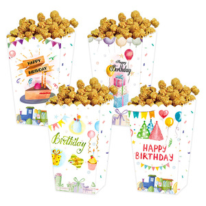 Boîte <span class=keywords><strong>à</strong></span> <span class=keywords><strong>pop</strong></span>-<span class=keywords><strong>corn</strong></span> pour fête d'anniversaire Boîte en papier écologique décorative pour joyeux anniversaire européen et américain - Product Image 2