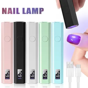 Lámpara de Uñas Portátil Recargable de Secado Rápido, Tipo Bolígrafo, Profesional, para Uso Doméstico y Familiar, con Pantalla de Tiempo, Mini Secador de Uñas UV LED - Product Image 6