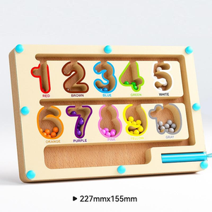 Juego <span class=keywords><strong>de</strong></span> Laberinto Magnético <span class=keywords><strong>de</strong></span> <span class=keywords><strong>Madera</strong></span> Educativo con Números <span class=keywords><strong>de</strong></span> Helado Coloridos Montessori, para Niños <span class=keywords><strong>de</strong></span> 4 a 6 Años, Unisex, CPC - Product Image 2