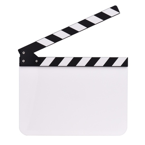 30*24cm/ 12 * 9in <span class=keywords><strong>Film</strong></span> Acrylique Clapboard Movie Directors Clapper Board Slate Cut Action Scene Blank <span class=keywords><strong>Clap</strong></span> Board Dry Erase - Product Image 3