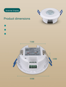 Oppervlaktegemonteerde PIR-<span class=keywords><strong>sensor</strong></span> voor lichtregeling, infrarood bewegingssensor lichtschakelaar - Product Image 3