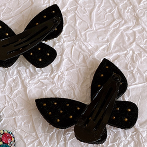 HC631D nouveau Style coréen populaire luxe coloré brillant diamant strass papillon pinces à cheveux en plastique pour les femmes - Product Image 3