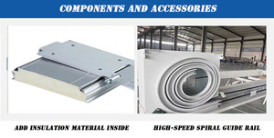 Porte rapide à enroulement en alliage d'aluminium trempé, isolée thermiquement, antivol, avec induction automatique - Product Image 4