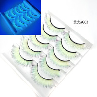 Bulu Mata Palsu 3D Mink Full Strip Model Cat Eye 5 Pasang Buatan Tangan Vegan Bebas Kekejaman Warna-warni Grosir