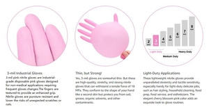 Медицинские принадлежности тонкие и Прочные эластичные нитриловые перчатки без порошка розовые нитриловые перчатки для осмотра - Product Image 2