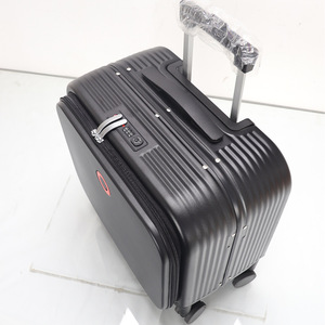 Maleta de Mano con Marco de Aluminio de 18-20 Pulgadas, Apertura Frontal, Ruedas Giratorias, para Viajes de Negocios, Unisex, Color Sólido, Cierre de Cremallera - Product Image 2