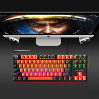Clavier mécanique BAJEAL de qualité supérieure avec interrupteurs bleus, design ergonomique, clavier mécanique de jeu RVB, étanche, pour PC et ordinateur portable