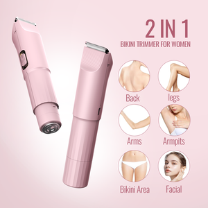 Afeitadora y Recortadora Inalámbrica de Doble Cabezal, Profesional, para Vello Corporal, Facial, Piernas y Axilas, Resistente al Agua IPX4, Manual en Inglés, Uso Doméstico - Product Image 3