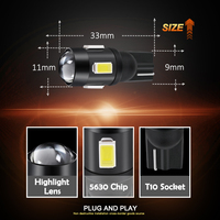 Lámpara pequeña de alto brillo JiaChi, resaltador blanco frío, rojo, azul, amarillo, ámbar con lente, luces de proyector Led T10, luz de estacionamiento W5w 5w5