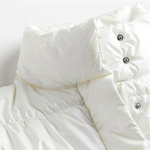 Wholesale Woven Stand Collar Windproof Warm Solid Oversized Quilted Winter Women Puffer Jacket - Product Image 4