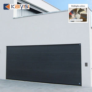 Portes <span class=keywords><strong>de</strong></span> <span class=keywords><strong>garage</strong></span> américaines en acier à panneaux plats 8*7 16*7 au design moderne, isolées pour villas - Product Image 5