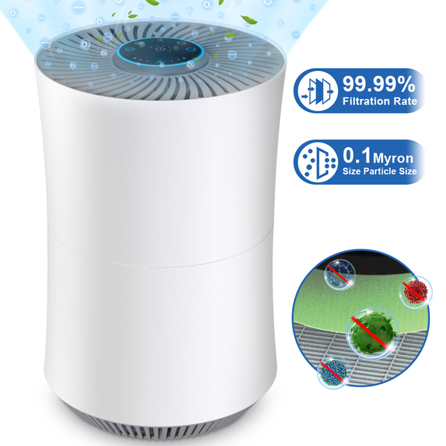 360° Air Outlet HEPA Purifier, 3-in-1 Filtration, Ultra-Quiet, Suitable for Home Office Living Room