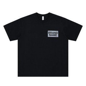 เสื้อยืดโอเวอร์ไซส์ผู้ชาย ผ้าฝ้าย 100% เนื้อหนา สตรีทแวร์  ไม่มีลาย  รับสกรีนโลโก้ แขนสั้น คอกลม - Product Image 6