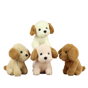 Custom Sitting Plush Dog Toy, Soft Fluffy <strong>Puppy</strong> Stuffed Doll - Product Image 1