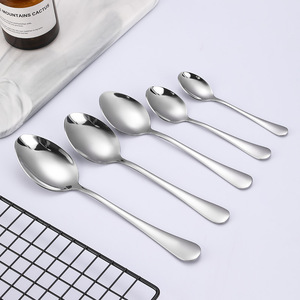 Cuchara de Mesa de Acero Inoxidable de Grado Alimenticio Cuchara <span class=keywords><strong>para</strong></span> Postre Café Ensalada Cuchillo <span class=keywords><strong>para</strong></span> Carne Tenedor Cucharilla Venta al por Mayor - Product Image 4