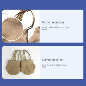 1 Par de Zapatos de Gimnasia Rítmica Tejidos para Adultos, Zapatos de Baile Personalizados con Protección, <span class=keywords><strong>Color</strong></span> <span class=keywords><strong>Piel</strong></span>, Suela Suave, Zapatos de Danza del Vientre - Product Image 3