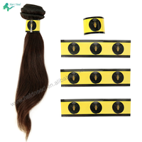 Paquet de cheveux d'étiquettes personnalisées en gros autocollants d'extensions de perruques de cheveux pour faisceaux