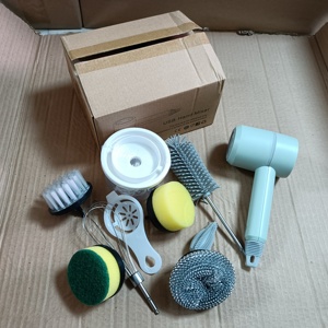 Dropshipping 8 in 1 <strong>Electric</strong> Vegetable Chopper <strong>Electric</strong> Kitchen <strong>Brush</strong> Egg Beater Mixer Handheld Multifunctional Cleaner - Product Image 1