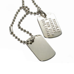 Venta al por mayor <span class=keywords><strong>de</strong></span> aleación <span class=keywords><strong>de</strong></span> aluminio Metal Etiqueta <span class=keywords><strong>de</strong></span> perro <span class=keywords><strong>de</strong></span> moda Hip Hop etiqueta collar Cool hombres mujeres esmalte Logo letra plata Etiqueta <span class=keywords><strong>de</strong></span> perro collar - Product Image 6