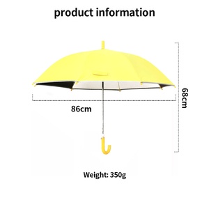 Promotional Children <b>Umbrellas</b> 19inch Custom logo Fabric Mix POE Material Sky Visible Kids <b>Umbrella</b> with Reflective Stripe - Product Image 5