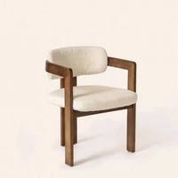 Chaise de salle à manger en bois massif moderne avec un design de loisirs chinois pour hôtel, restaurant, café, salon