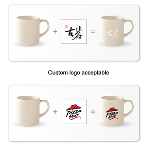 Wholesale Irregular Mouth <b>Ceramic</b> Coffee <b>Cup</b> Matte Beige Mugs Custom Mugs for Laser Engraving - Product Image 6