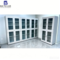 Armario de Almacenamiento de Acero Anticorrosión para Utensilios de Vidrio con Puerta de Vidrio Templado y Cerradura para Laboratorios de Pruebas Físicas y Químicas