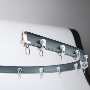 U Shape Plastic <b>Curtain</b> <b>Hooks</b> With Metal Rings Easy Installation Modern <b>Curtain</b> Accessories For Track System - Product Image 5