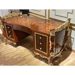 Vente chaude Le Plus Populaire Sculpture Artisanat Pas Cher Classique De Luxe Table De Bureau Bureau Bureau