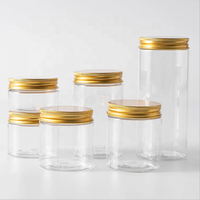 Pots en plastique PET de qualité alimentaire d'usine Offre Spéciale 100ml 200ml 250ml 300ml 500ml 1000ml pots à épices transparents avec couvercles pour emballage alimentaire