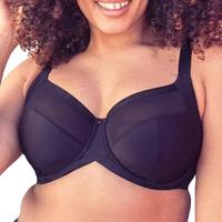 Soutien-gorge classique noir à armatures en dentelle florale, grande taille, respirant, pour femme, tailles US 34-42 D E F G H I J
