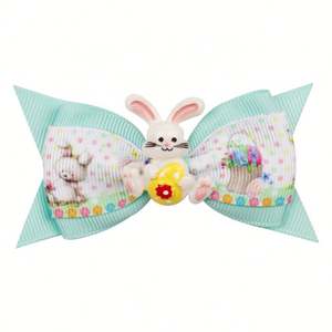 3 Inch Rabbit Hair Accessories Swallowtail Children's Hair <b>Clip</b> Easter Festival Headwear <b>Bow</b> Hair <b>Clip</b> - Product Image 3