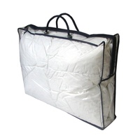 Sacs de rangement pliables en PVC transparent à prix d'usine avec fermeture éclair en nylon pour draps de lit
