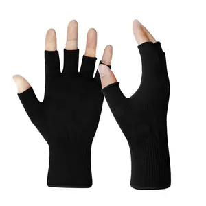 Unisex Finger less Thermal Handschutz Warme wind dichte Radsport-Acryl-Winter handschuhe