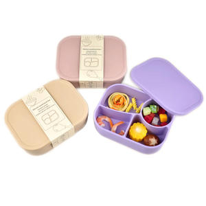 定制微波炉可加热、防漏、可用洗碗机清洗、食品级硅胶便当盒，适合学校和办公室，不含 BPA，带盖 - Product Image 3