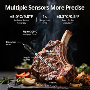 <span class=keywords><strong>Thermomètre</strong></span> à viande sans fil INKBIRD INT-12E-BW, <span class=keywords><strong>WiFi</strong></span> 5G et Bluetooth 5.4 double connexion 2 sondes avec 5 capteurs - Product Image 3