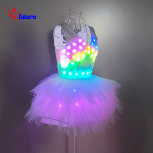 Robe de <span class=keywords><strong>tutu</strong></span> de ballet lumineuse à LED pour femmes, <span class=keywords><strong>jupe</strong></span> en tulle scintillante pour <span class=keywords><strong>carnaval</strong></span>, festival de musique EDM, spectacle sur scène, costume de fête - Product Image 2