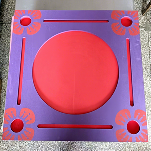 Table de Mahjong flottante en mousse EVA au design exclusif, avec tuiles de Mahjong intégrées, support de rangement et porte-gobelets, bleue, pour jeux de dominos - Product Image 4