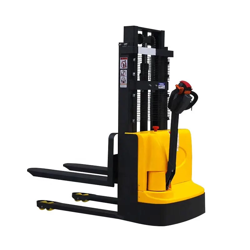 Portable innolift forklift hand semi manual self lifting hydraulic battery operated walkie self loading electric pallet stacker