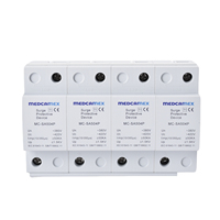 Protector Contra Sobretensiones Medcamex MC-SA504P T1+T2 200kA AC SPD, Dispositivo de Protección Contra Rayos de 1 Puerto, 220-380VAC, para Sistemas Solares