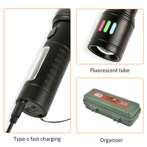 <span class=keywords><strong>Linterna</strong></span> LED de aluminio resistente al agua con Zoom de enfoque ajustable 5 modos que incluyen luz de advertencia <span class=keywords><strong>SOS</strong></span> para acampar al aire libre - Product Image 5