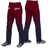 Celana Baseball Kustom Grosir, Bernapas, Cepat Kering, Ukuran Besar, Trendi, Polos dengan Garis Samping Gradasi, Kenyamanan Tak Tertandingi